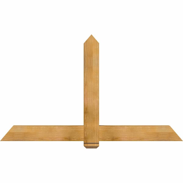 Ekena Millwork Eugene Rough Sawn Timber Gable Bracket, Western Red Cedar, 72"W x 42"H x 4"D x 6"F, 14/12 Pitch GBW072X42X0406EUG00RWR - main